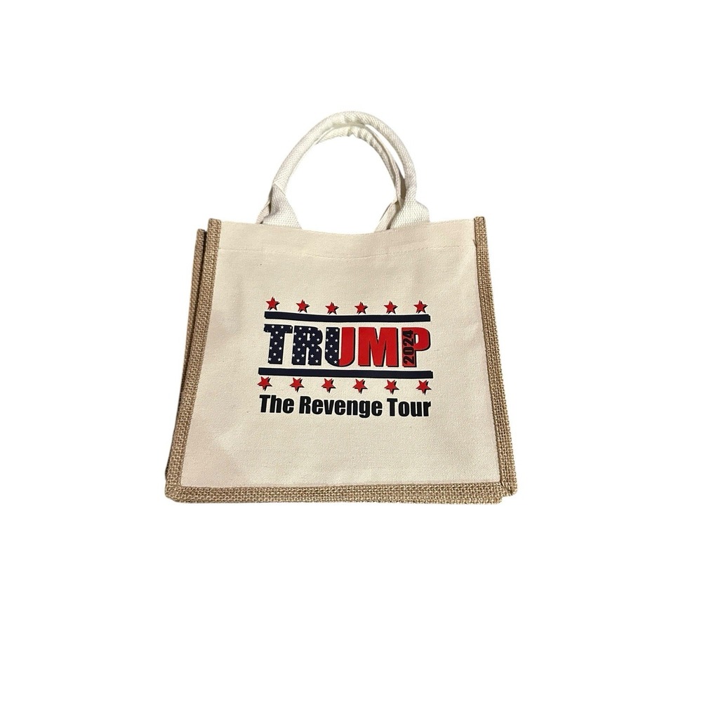 NEW‎ trump 2024 tote bag cream & brown